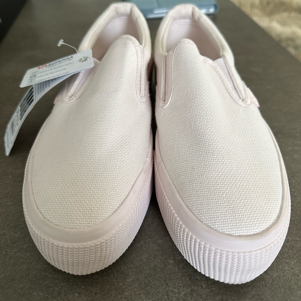 NWT Superga 2306 Cotu Slip On Platform Sneakers in total pink
